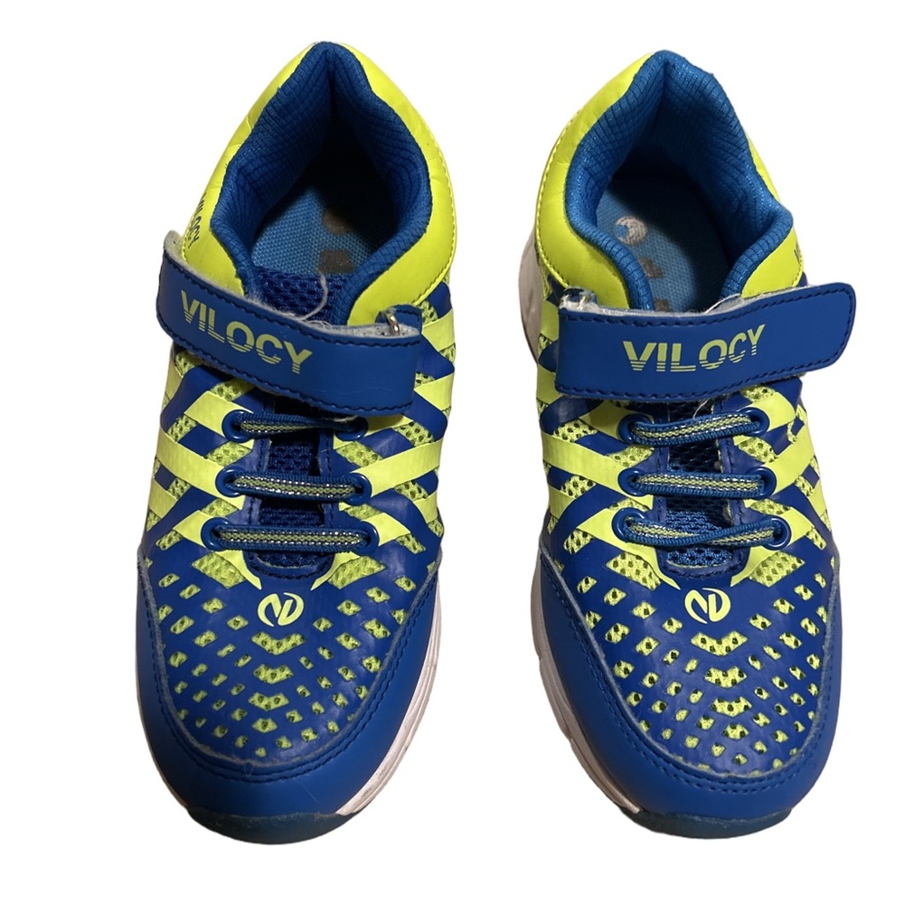 Kids Blue and Yellow Vilocy Roller Shoes